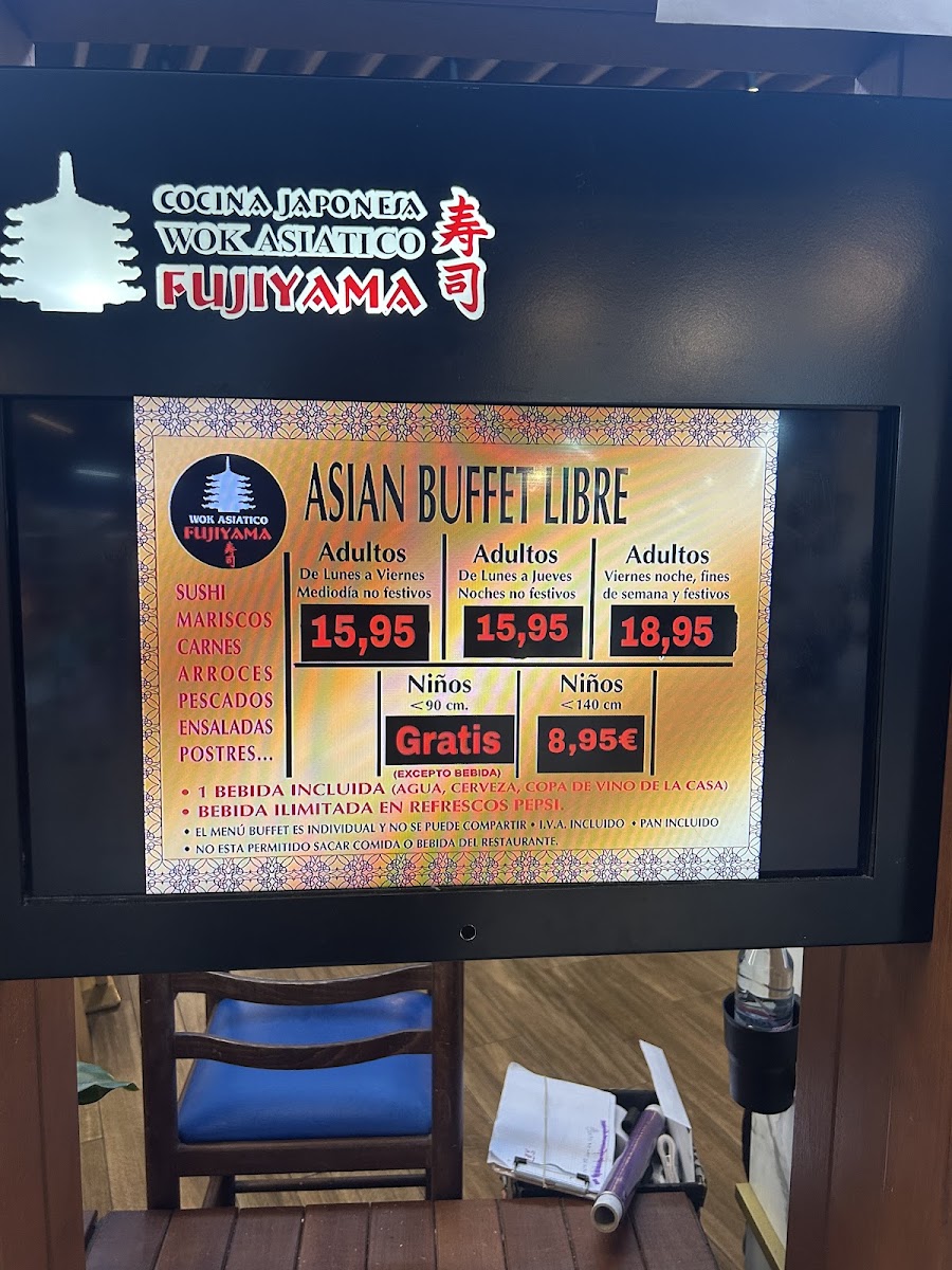 Menu Fujiyama-1